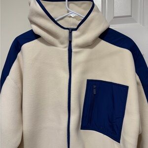 NWT Sweaty Betty Roam Borg Zip Up Fleece Jacket, Oversized, Size M